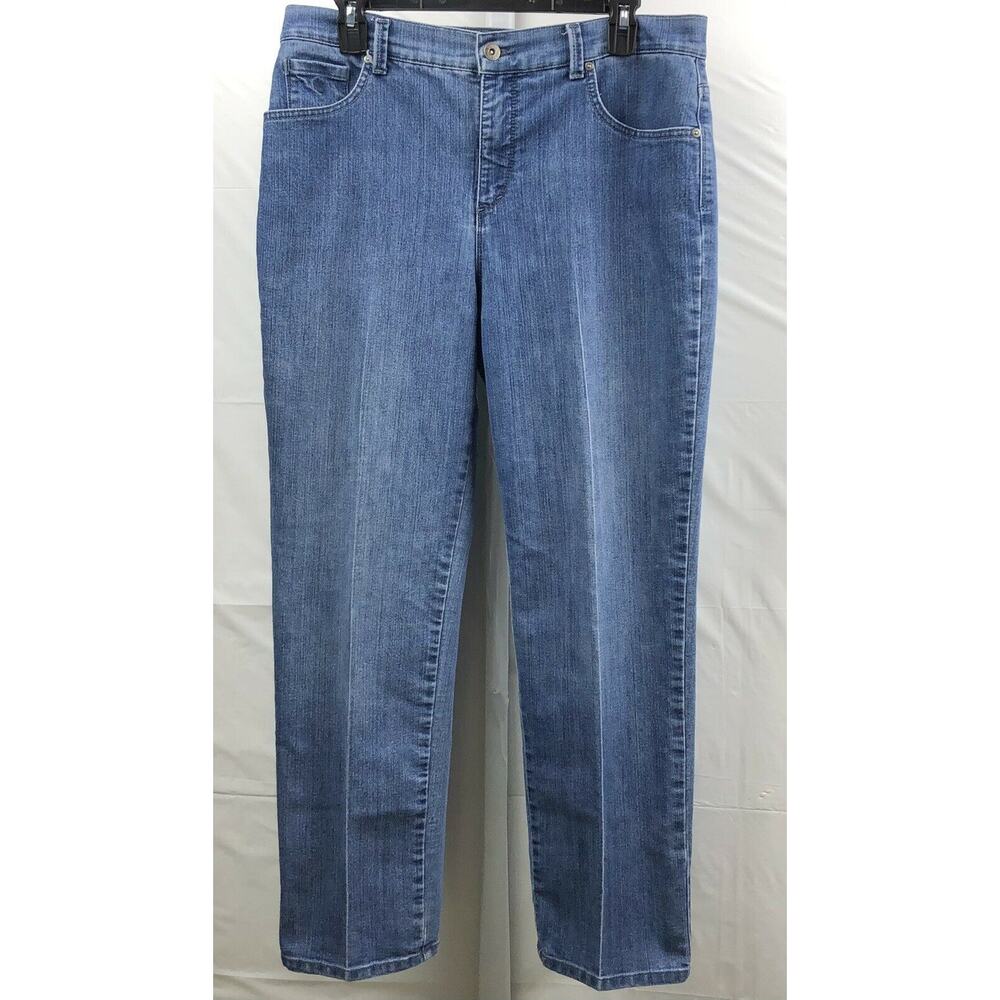 Gloria Vanderbilt Amanda Jeans Women 12 Blue Denim Stretch Cotton Medium Wash